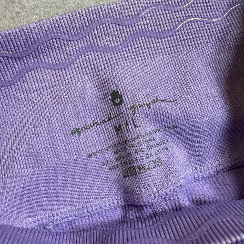 Spiritual Gangster Womens Shorts Size M/L Lilac Seamless Fitted Cycling Biker - Picture 4 of 7